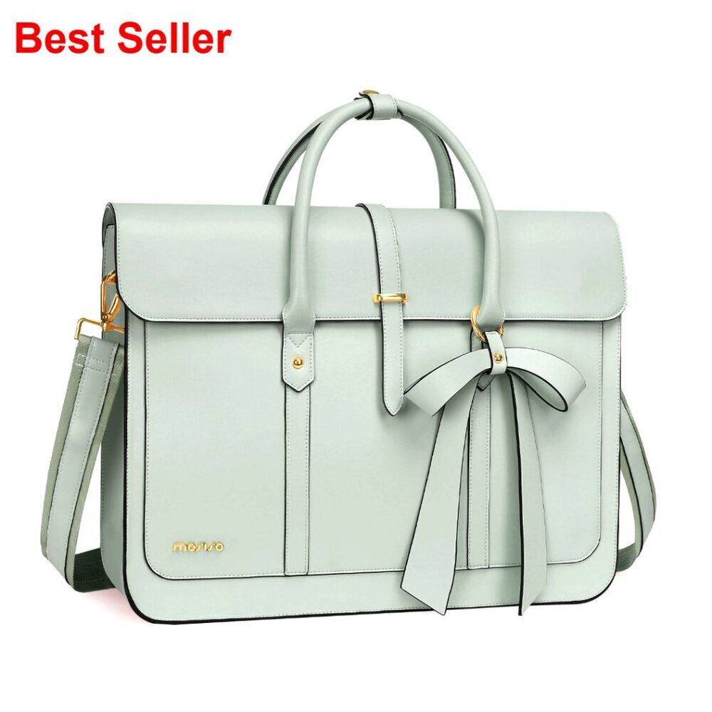 17 Inch Laptop Bag Convertible Backpack PU Leather Work Briefcase Travel